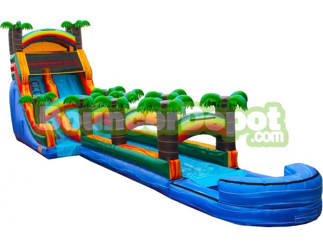 20 Feet Tropical Slide And Slip N Splash